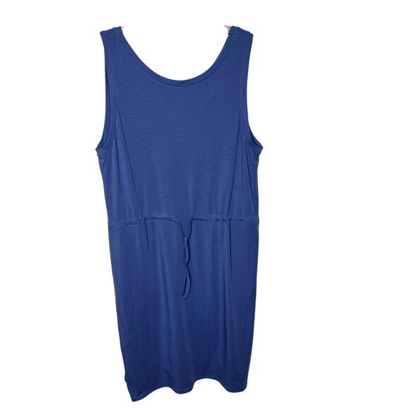 Columbia Blue Sleeveless Drawstring Waist Tank Dress Pockets XL Outdoor Hiking - Picture 1 of 10